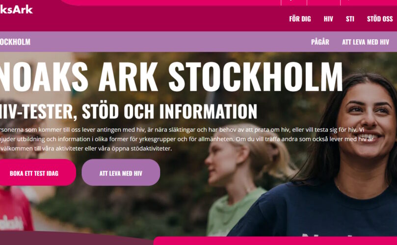 Screenshot från Noaks Arks hemsida.